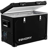Euhomy Car Refrigerator, 110V, 69 Quart, Dual Zone, Black, Dual Door with Lock – Ideal for Home, Camping, or Off-Grid Use