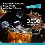EUHOMY 339/449Lbs/24H Easy Use Commercial Ice Maker Machine Includes 2 Bottles of Cleaner - Euhomy