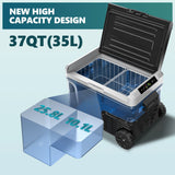 EUHOMY 12 Volt Camp Refrigerator Temperature Control Dual Zone Portable Car Refrigerator - Euhomy