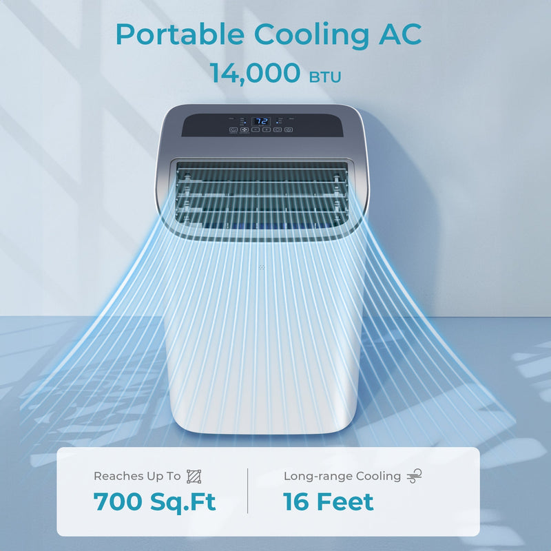 EUHOMY Portable Air Conditioners 14000 Btu3 in 1 Portable Cooling AC with Dehumidifier Fan Modes