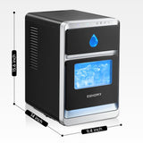 EUHOMY Luna Pro LunaArc™️ Portable Crystal Crescent Ice Maker Countertop – Melts 30 Mins Lower, Rapid Ice Making in 12 Mins, Real-Time Status Visibility