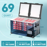 EUHOMY 12 Volt Refrigerator Car Refrigerator 12/24V DC 110-240V AC for Camping, Travel, Truck, Home - Euhomy